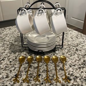 Espresso Cup, Saucer, and Spoon Set